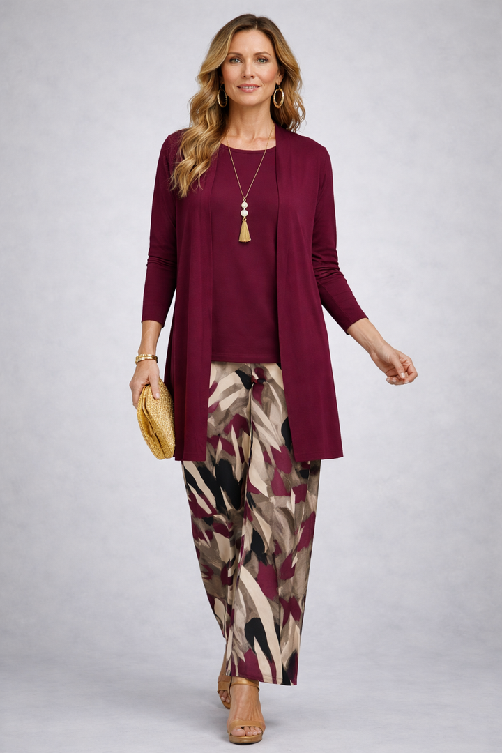 Annabelle | Purple Abstract Layered Set