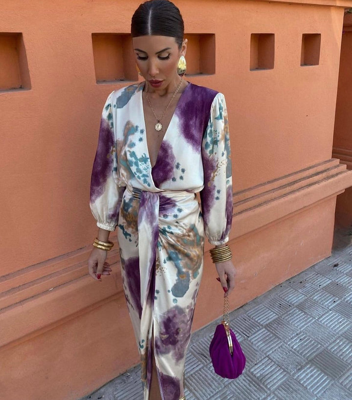 Beatrice | Floral Wrap Occasion Dress