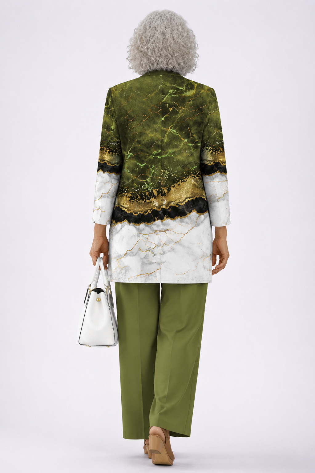 Arabella | Olive Patterned Layered Set