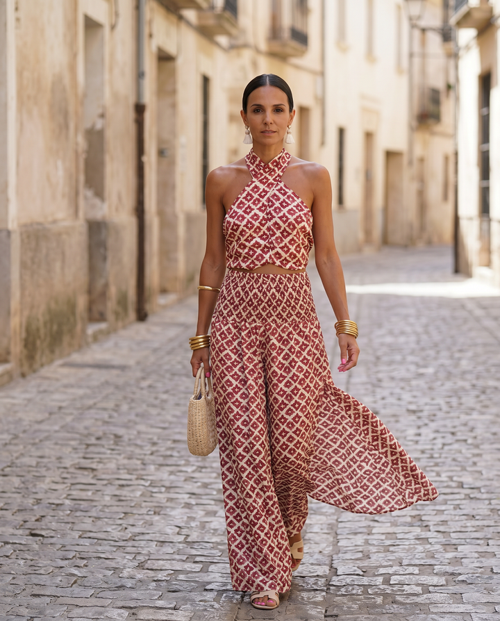 Vivienne | Tie-Neck Two-Piece Set