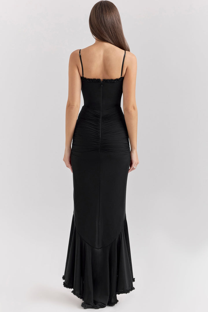 Diana | Ruched Sweetheart-Neck Maxi Dress