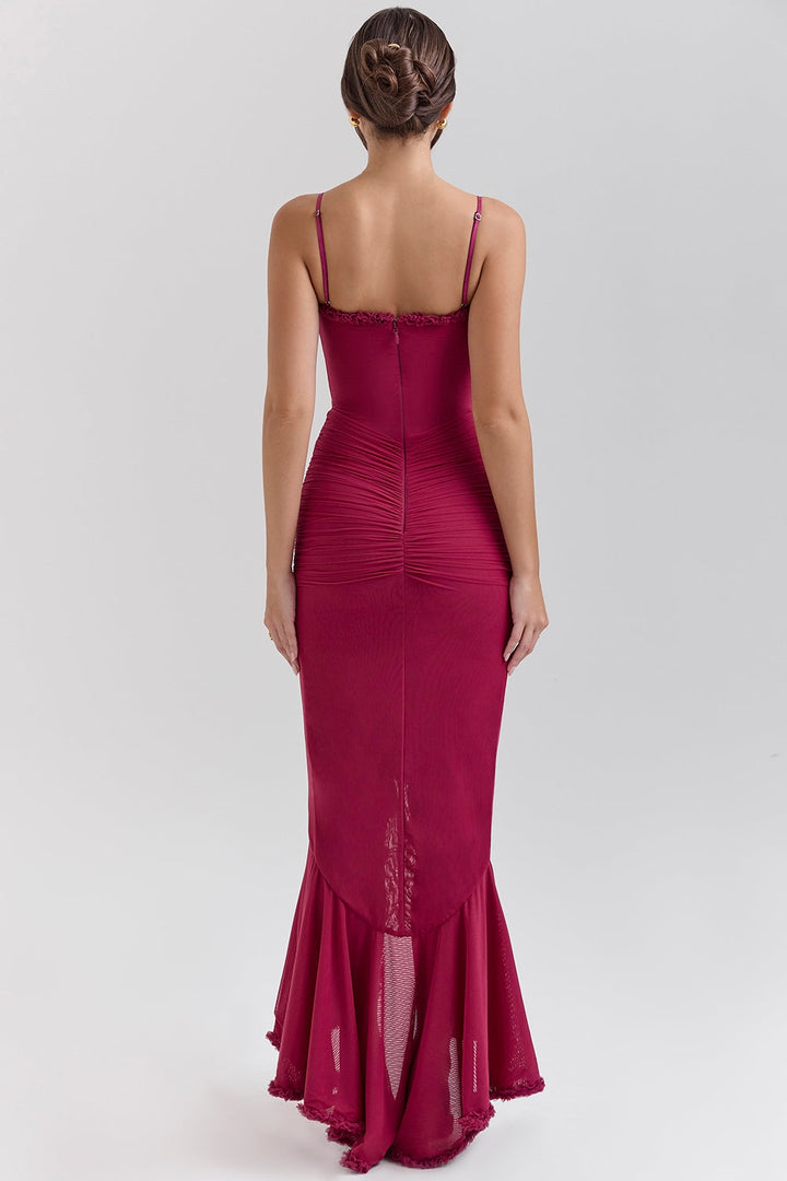 Diana | Ruched Sweetheart-Neck Maxi Dress