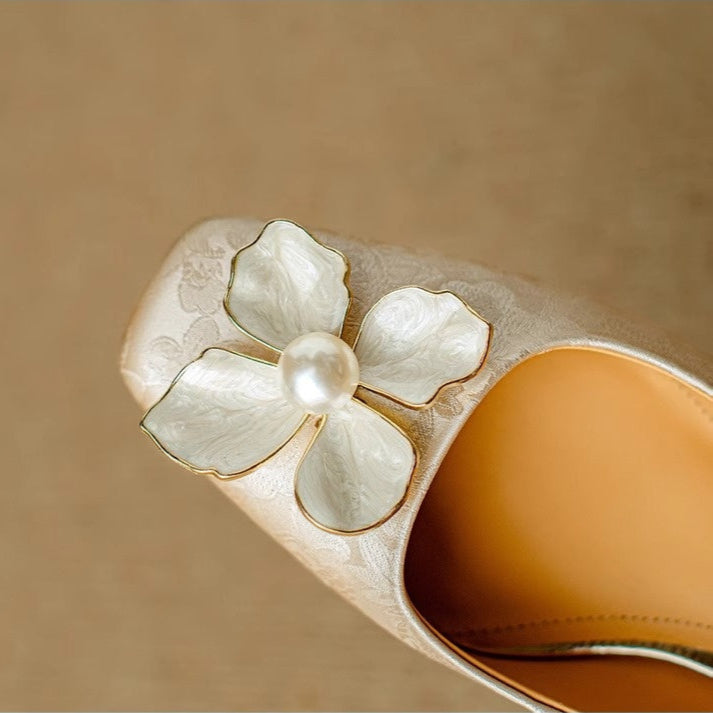 Genevieve | Polished Slingback Pumps