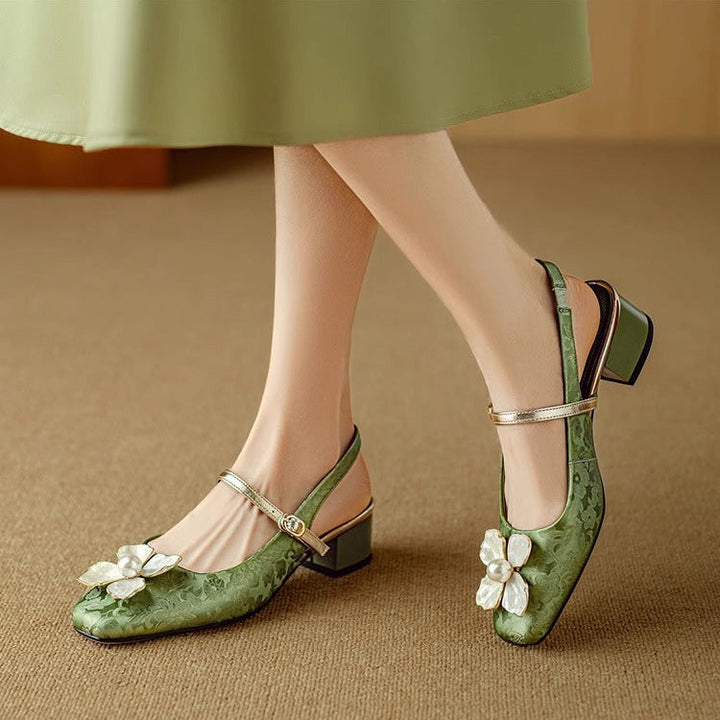 Genevieve | Polished Slingback Pumps