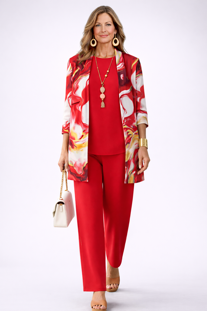 Eleanor | Red Marble Three-Piece Set