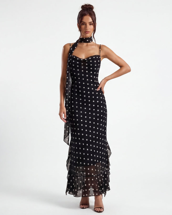 Elizabeth | Polka Dot Maxi Dress