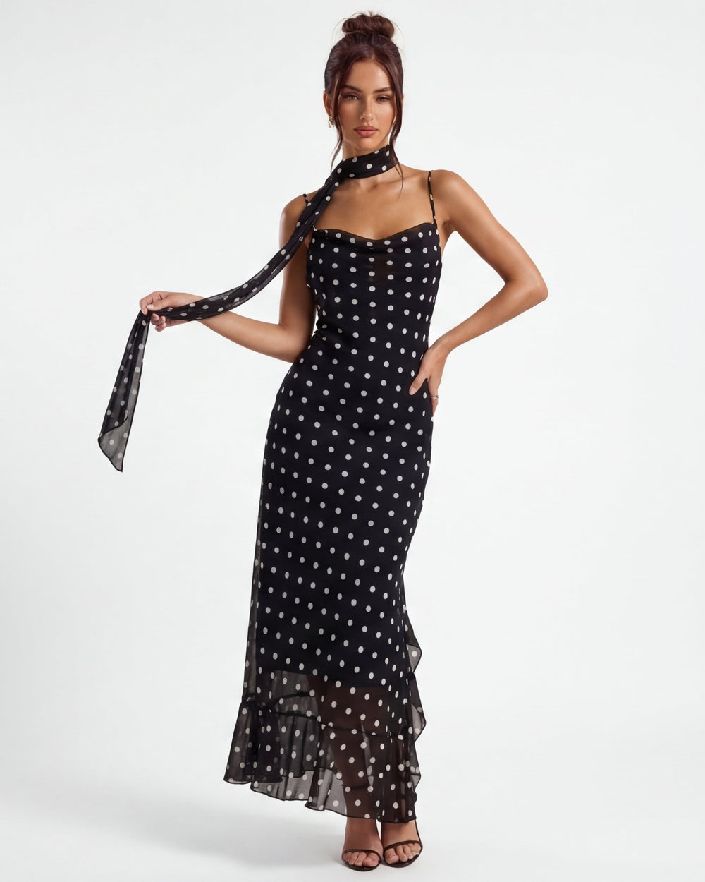 Elizabeth | Polka Dot Maxi Dress