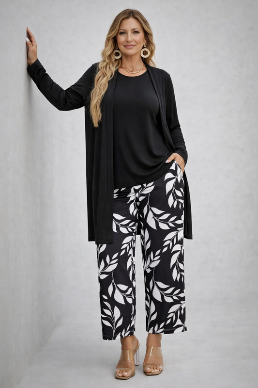 Cecilia | Black Botanical Layered Set