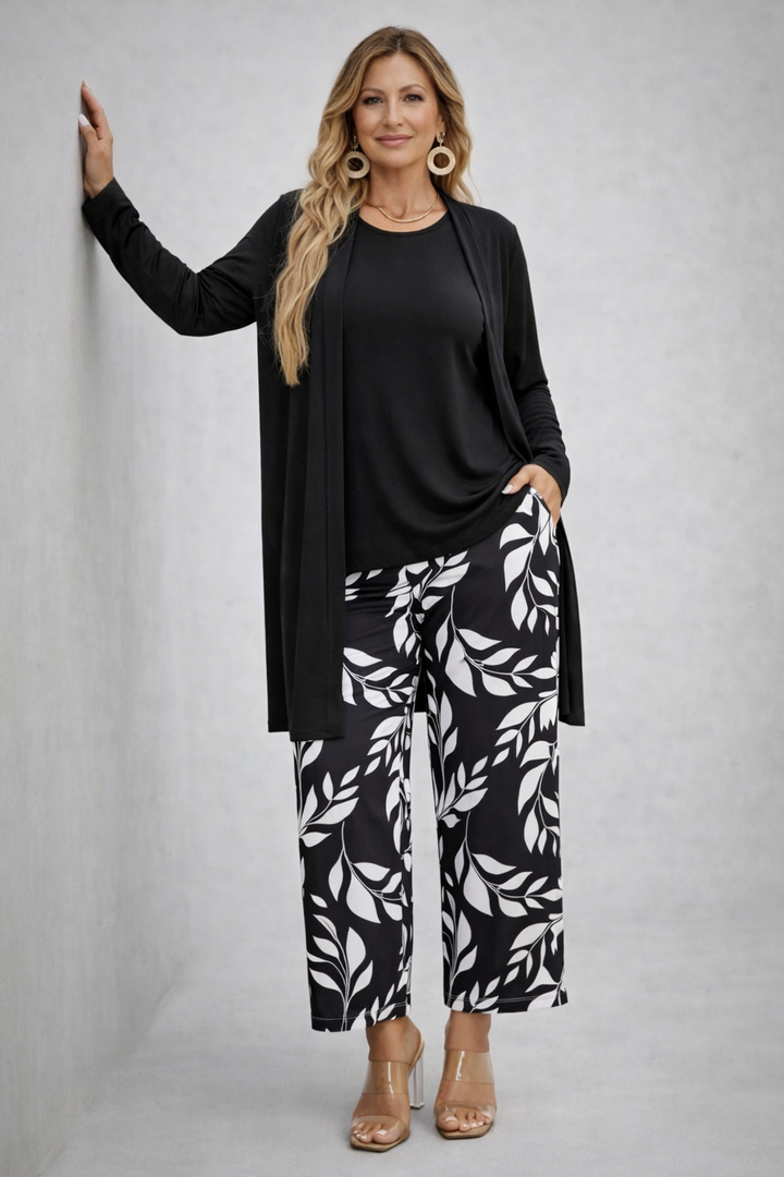 Cecilia | Black Botanical Layered Set