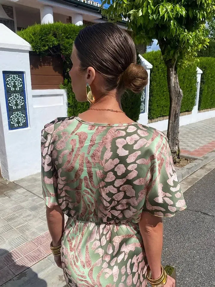 Audrey | Copper-Tone Midi Dress