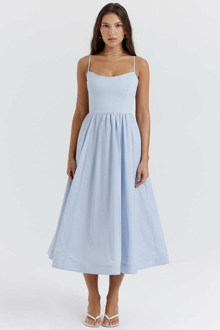 Patricia | Open-Back Elegant Midi Dress