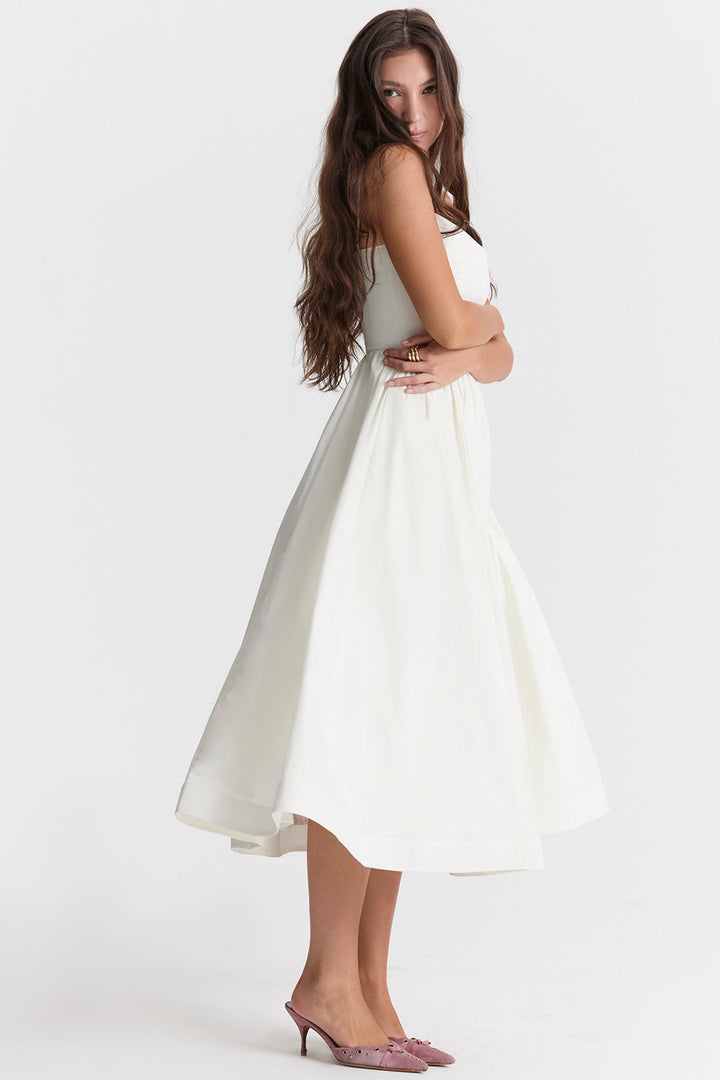 Patricia | Open-Back Elegant Midi Dress