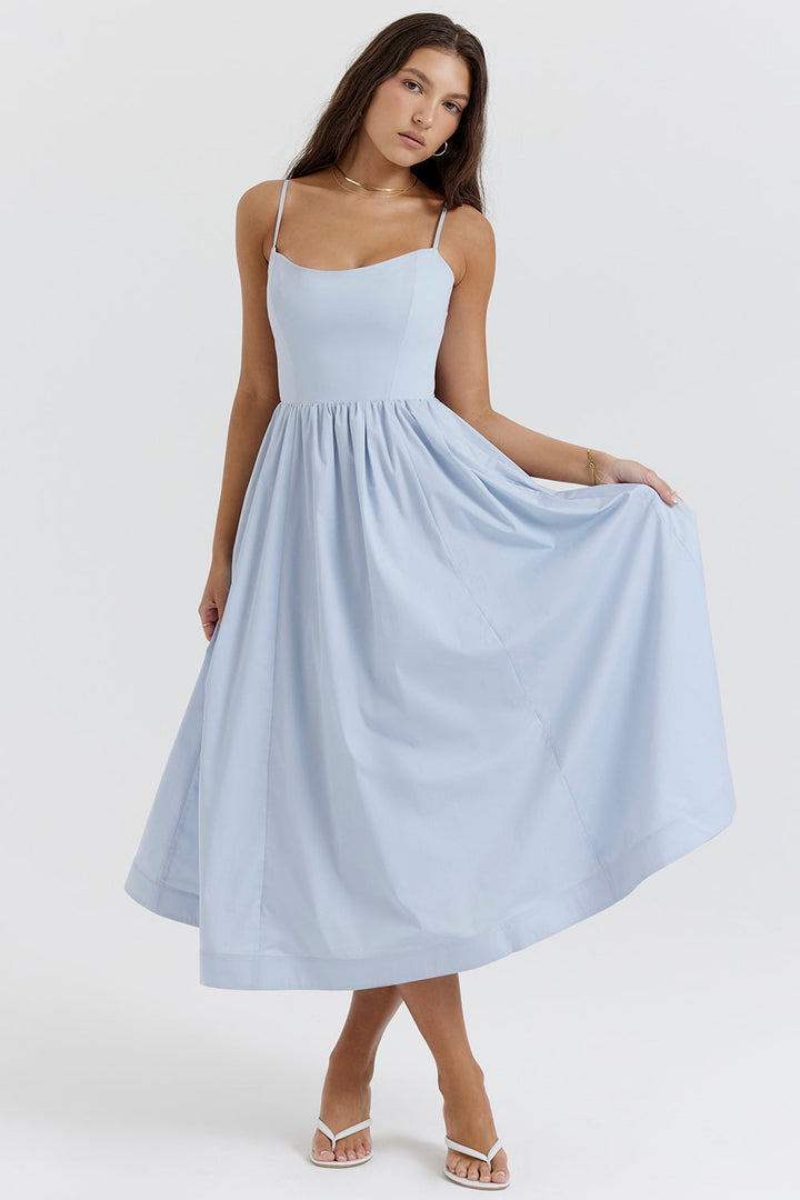 Patricia | Open-Back Elegant Midi Dress
