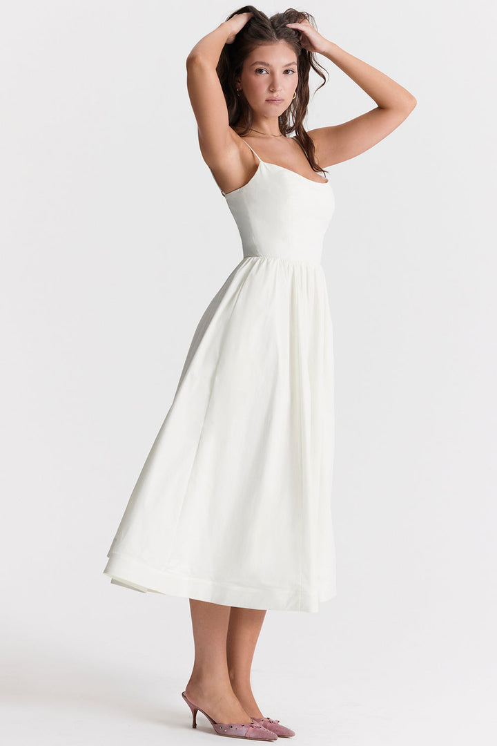 Patricia | Open-Back Elegant Midi Dress