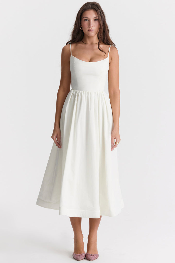 Patricia | Open-Back Elegant Midi Dress