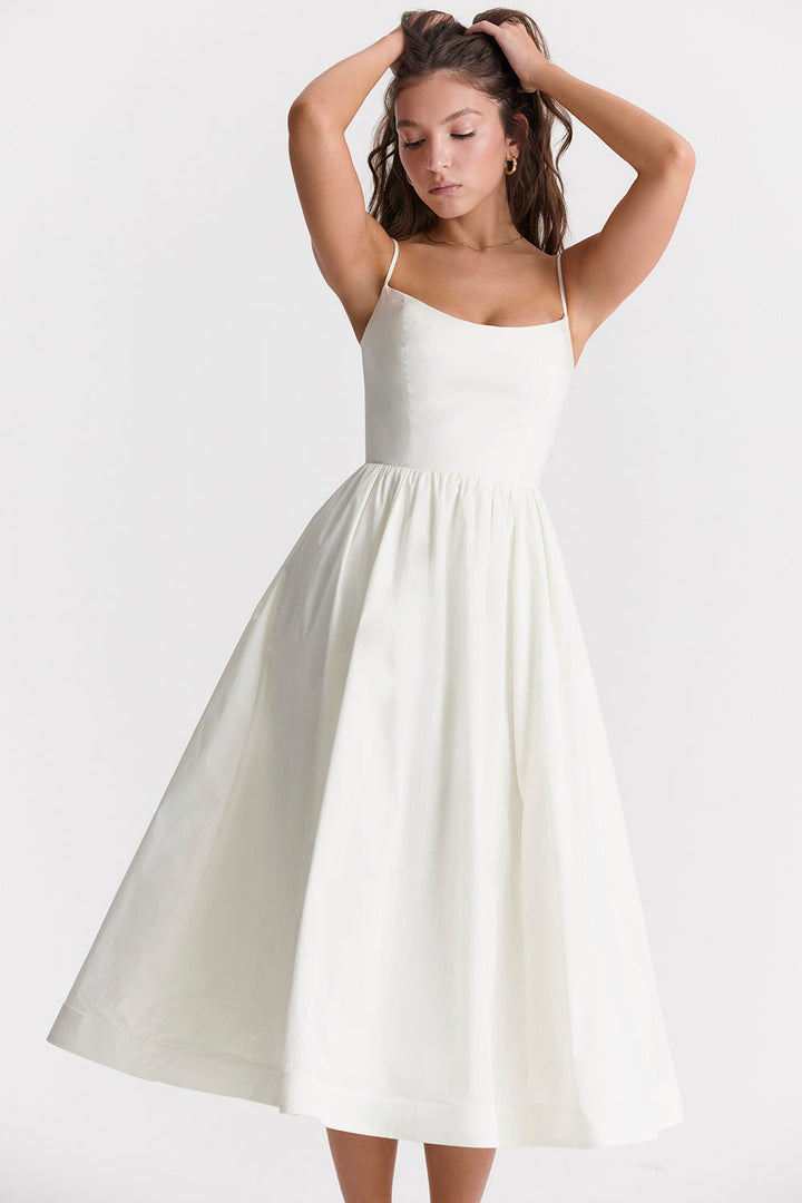 Patricia | Open-Back Elegant Midi Dress