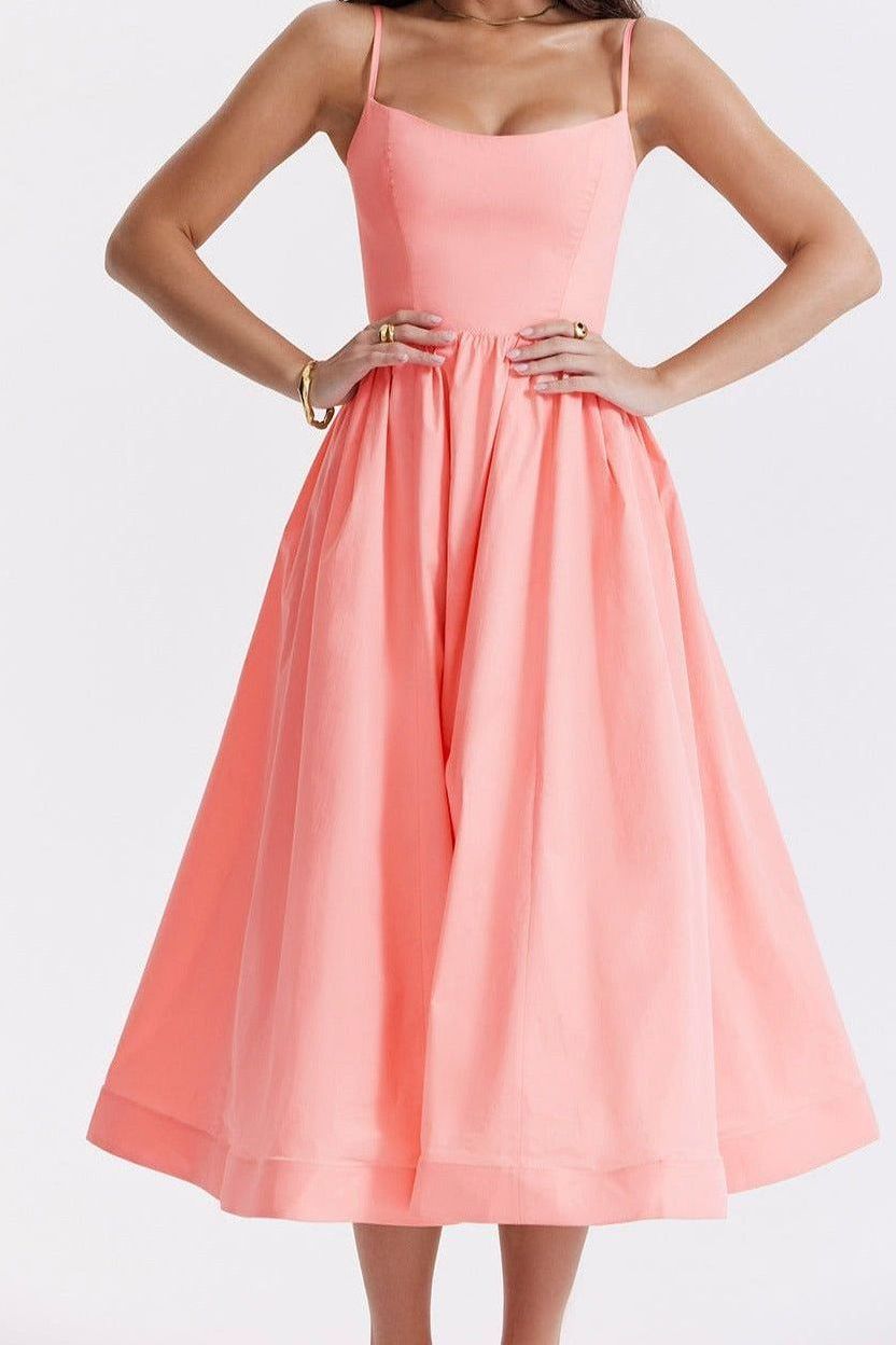Patricia | Open-Back Elegant Midi Dress
