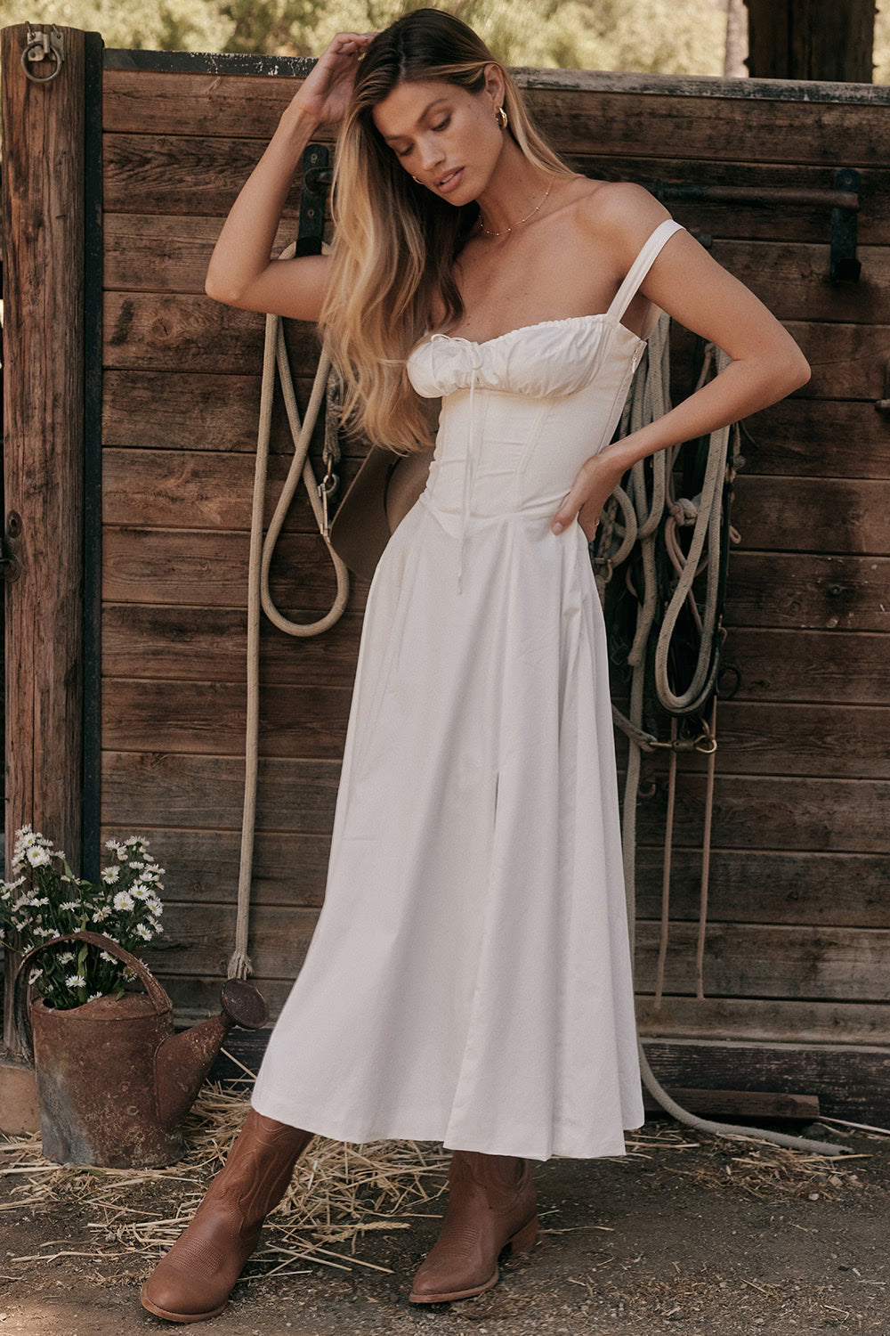 Denise | Ruched Midi Dress