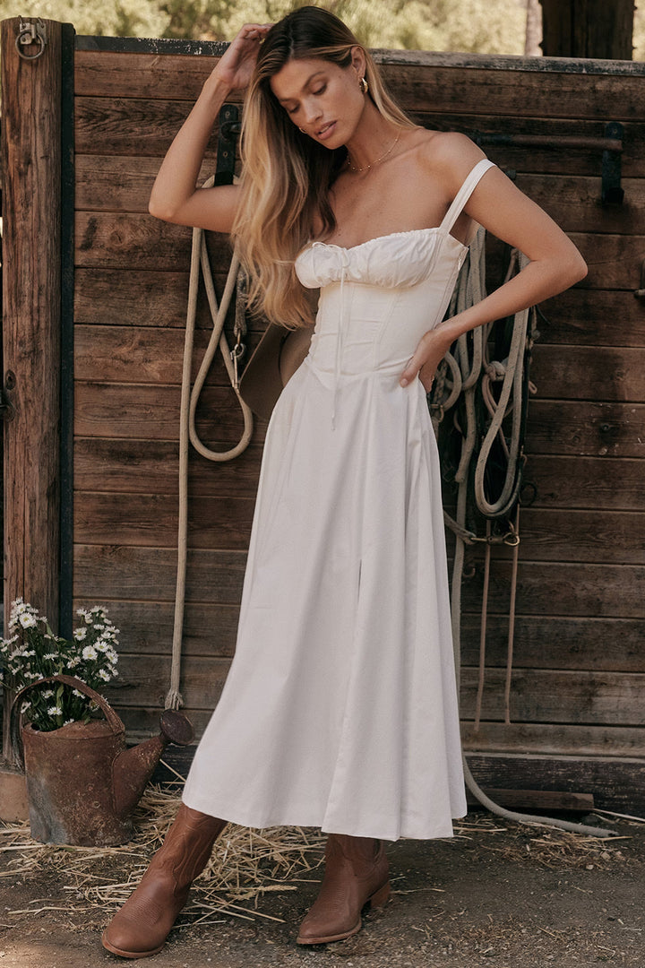 Denise | Ruched Midi Dress