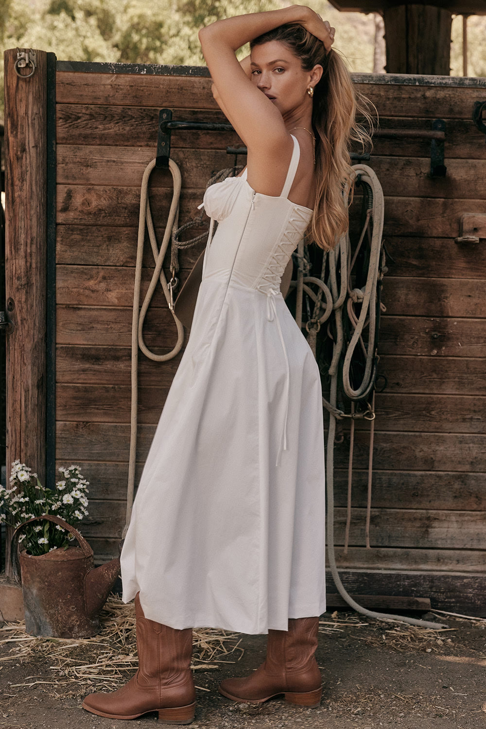 Denise | Ruched Midi Dress