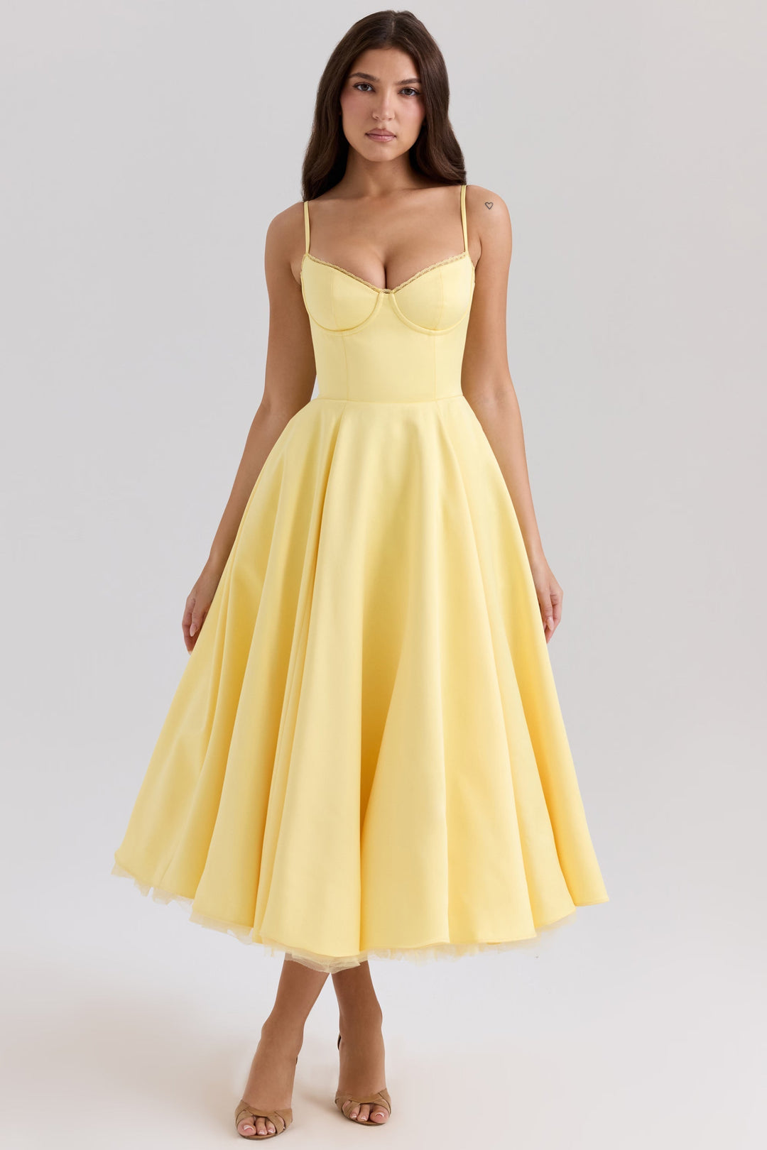 Lily | Ruched V-Neck Midi Dress