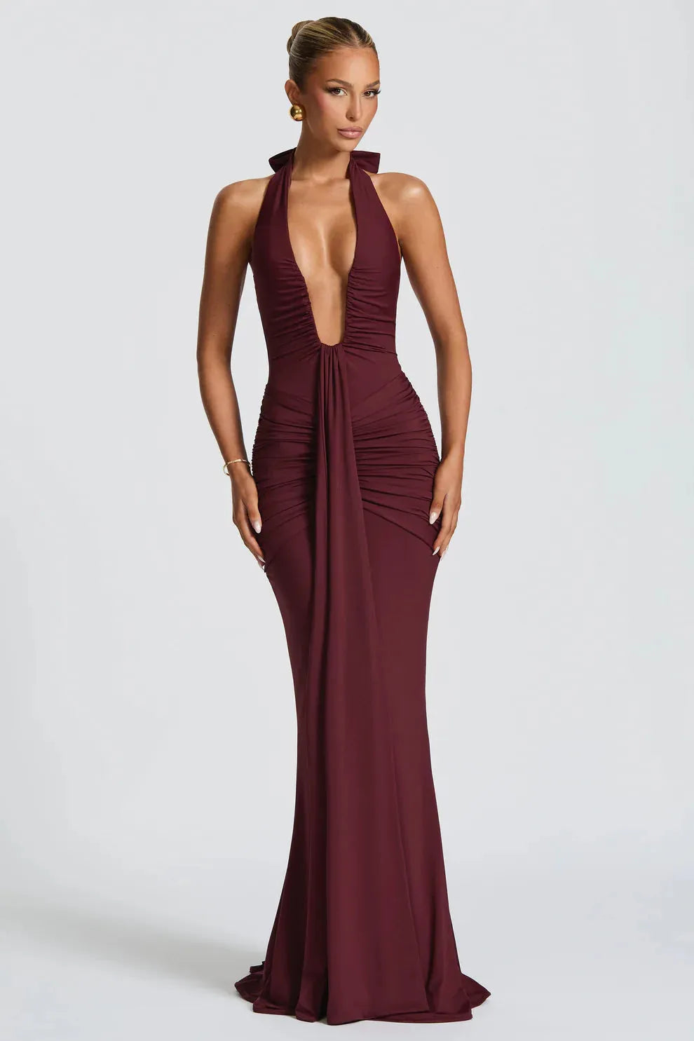 Colleen | Draped Maxi Dress