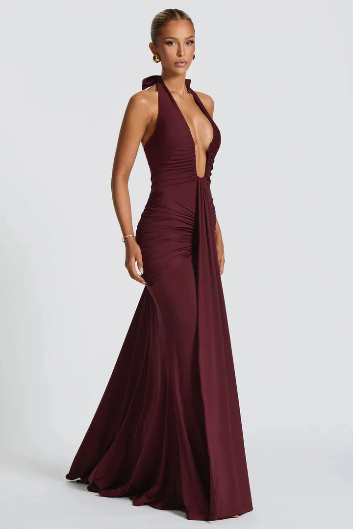 Colleen | Draped Maxi Dress