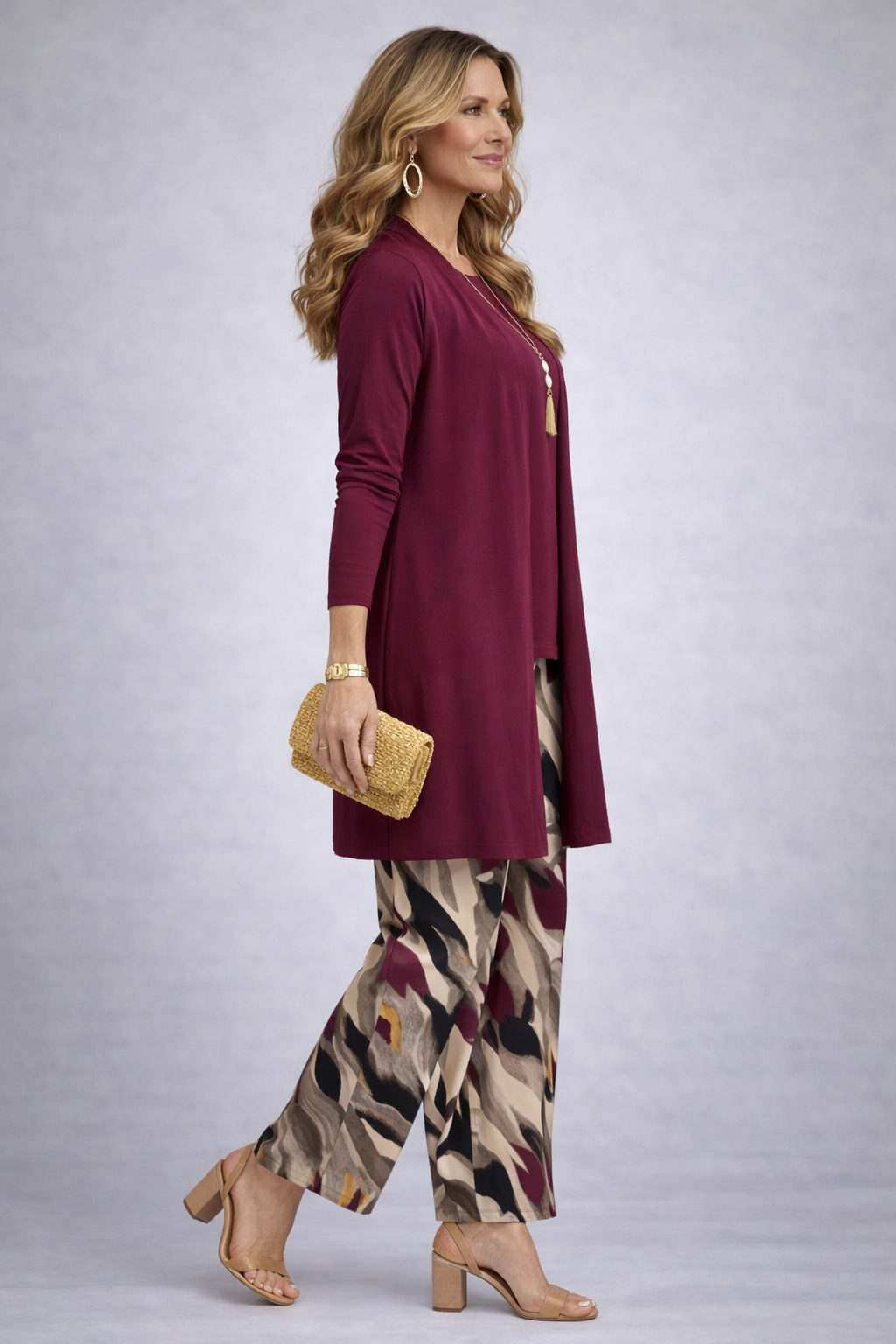 Annabelle | Purple Abstract Layered Set