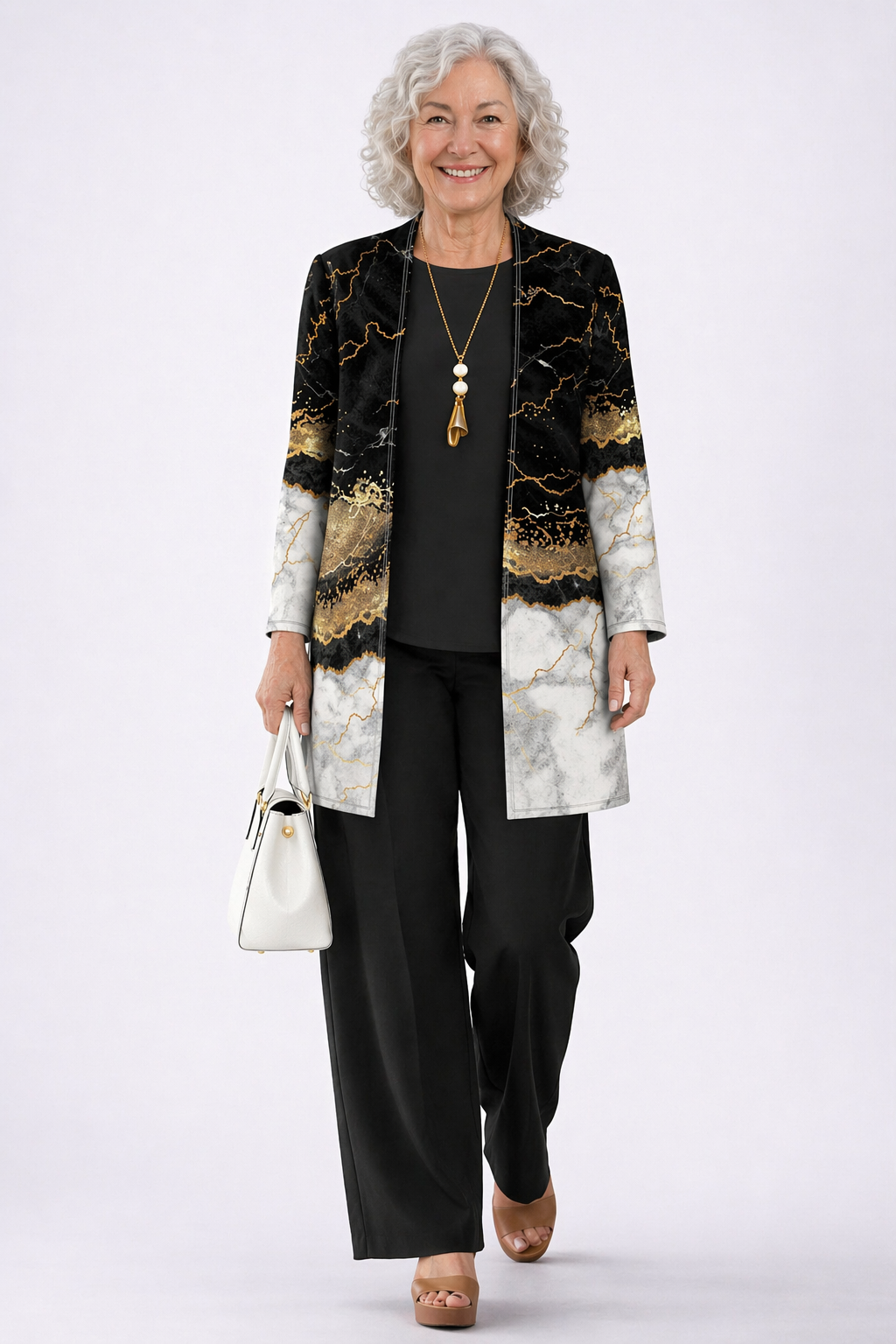 Celeste | Black-and-Gold Layered Set