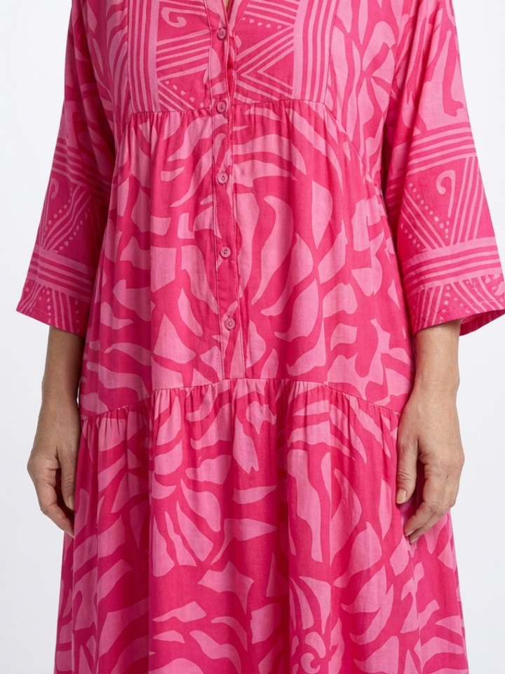 Chloe | Button Front Midi Dress
