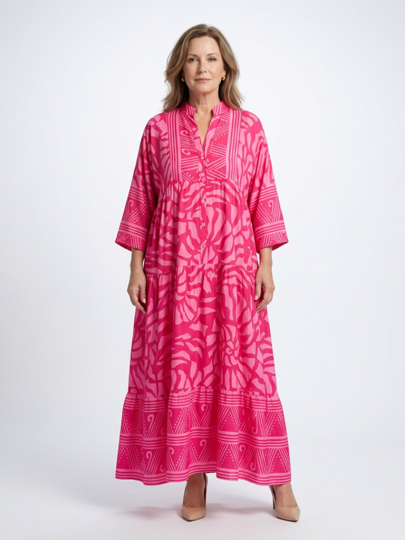 Chloe | Button Front Midi Dress