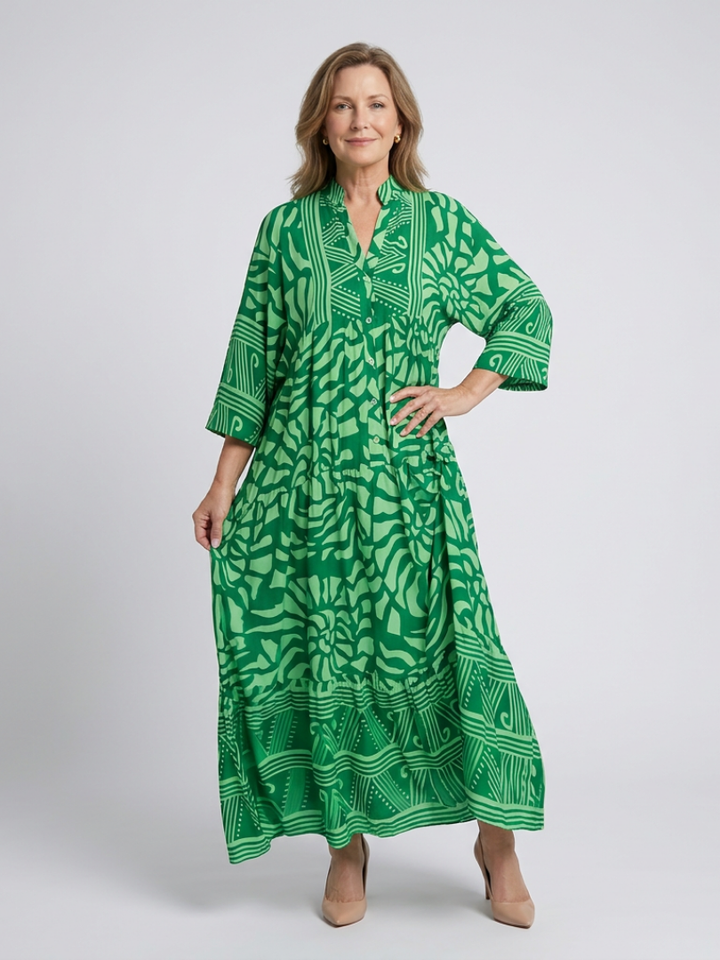 Chloe | Button Front Midi Dress