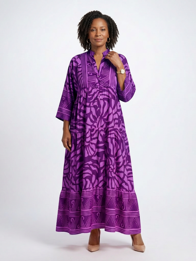 Chloe | Button Front Midi Dress