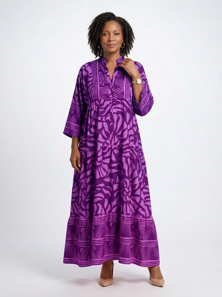 Chloe | Button Front Midi Dress