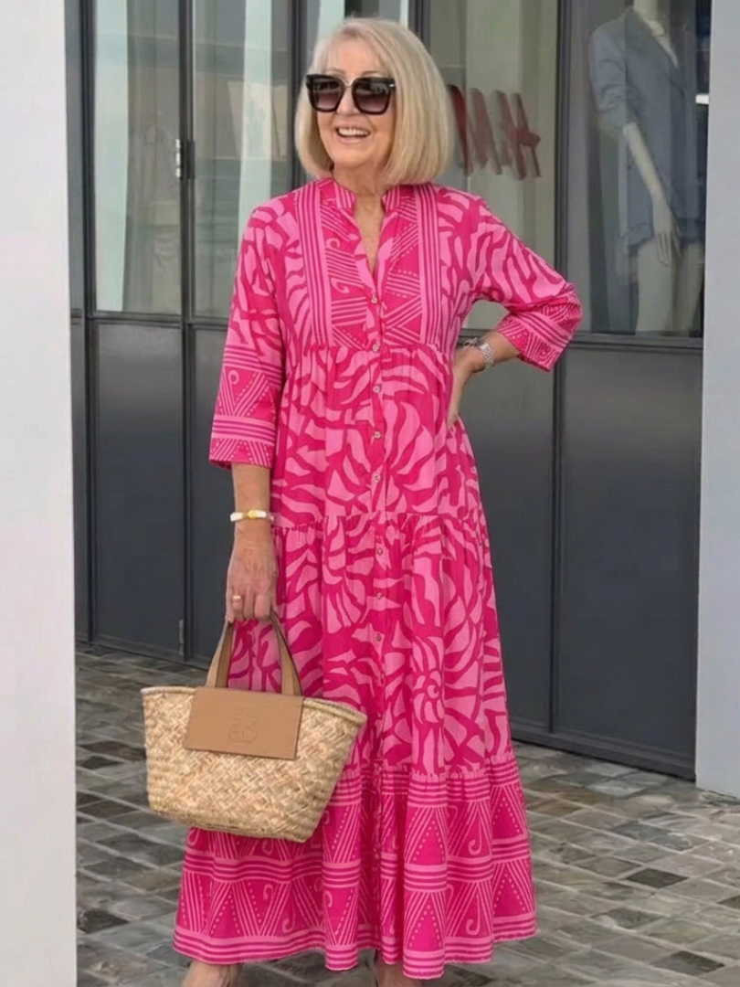 Chloe | Button Front Midi Dress