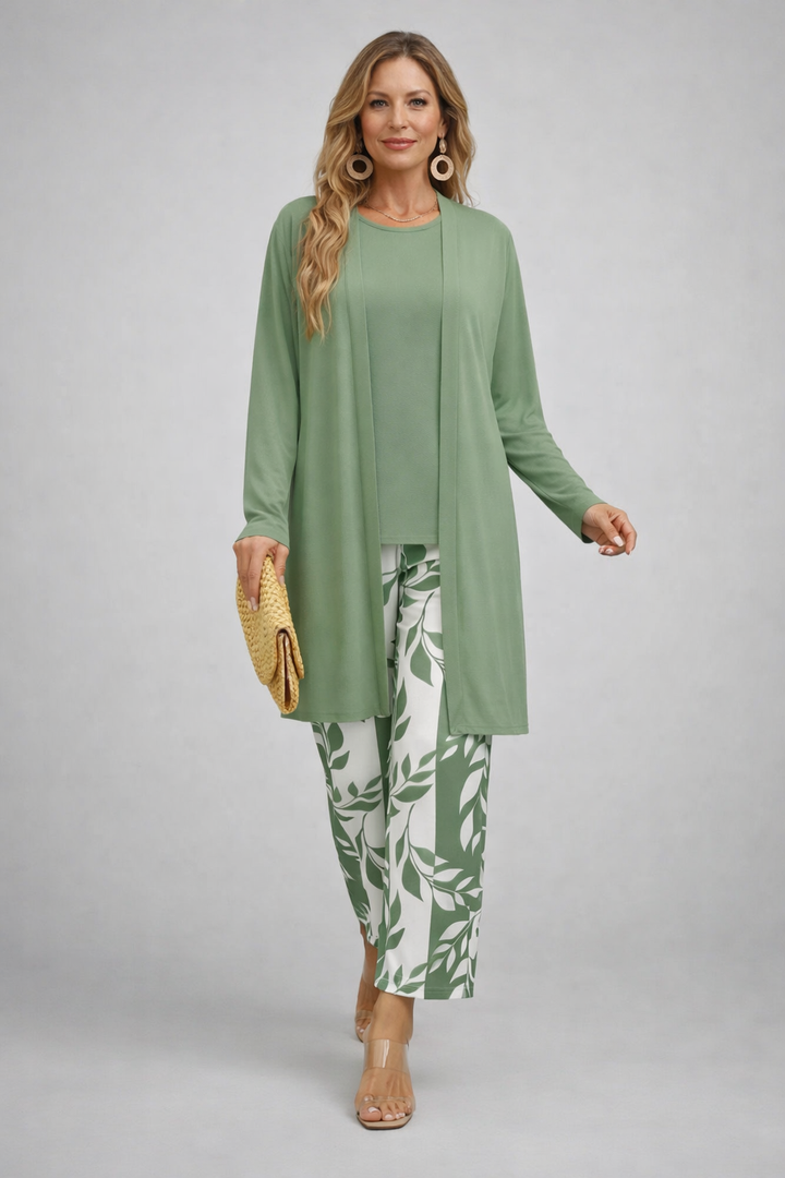 Genevieve | Green Botanical Layered Set