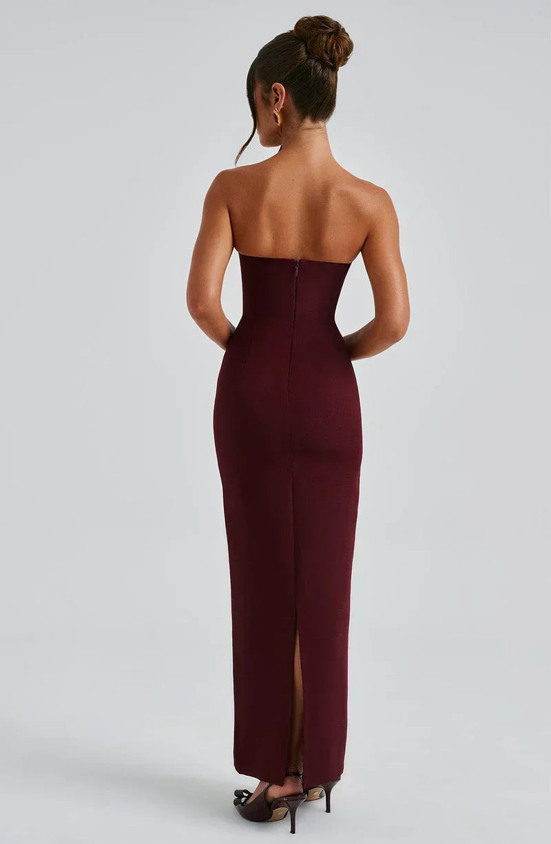 Phoebe | Strapless Sculpted Maxi Dress